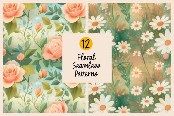 12 Seamless Floral Patterns