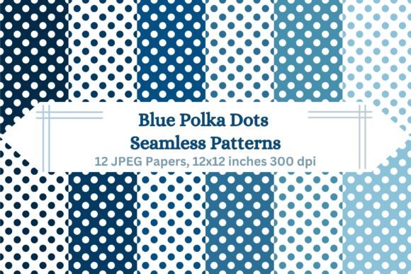 Elevate Your Creative Projects with Blue Polka Dots Seamless Patterns