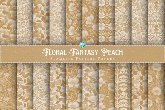 Floral Fantasy Peach Seamless Patterns: Elevating Your Digital Craft Projects