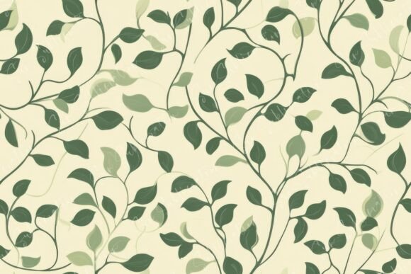 Intricate Green Leaf Patterns Seamless