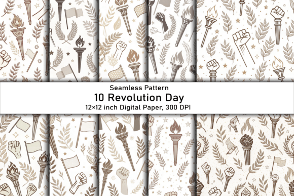 Minimalist Revolution Day Patterns