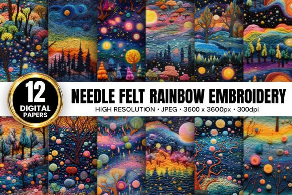 Needle Felt Rainbow Embroidery Patterns: A Practical Review of Digital Assets for Creative Projects