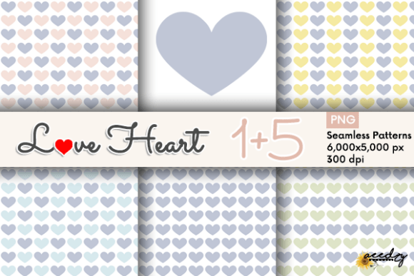 Pastel Purple Hearts Patterns
