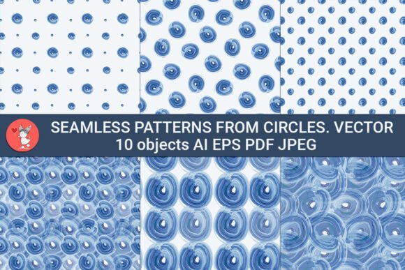 Seamless Patterns From Circles. Vector