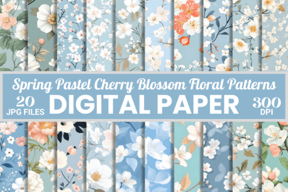 Spring Pastel Cherry Blossom Patterns