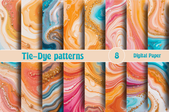 Tie-Dye Glitter Digital Paper Patterns: A Strategic Asset for Visual Branding and Creative Operations