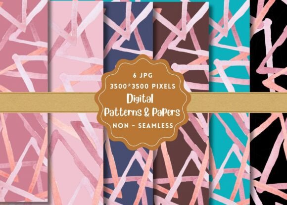 Triangles Digital Paper Patterns