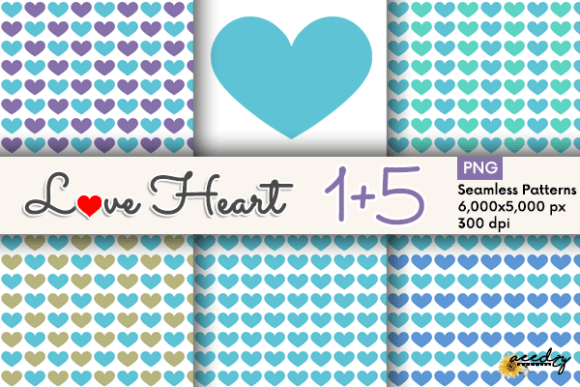 Turquoise Hearts Patterns: Elevating Digital and Physical Design with High-Resolution Assets