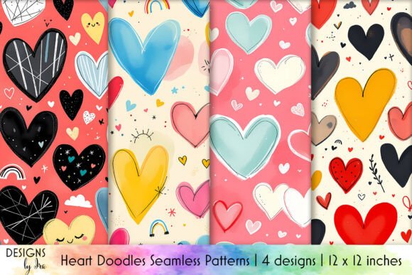 Unlocking Creativity with Doodle Hearts Cute Seamless Patterns