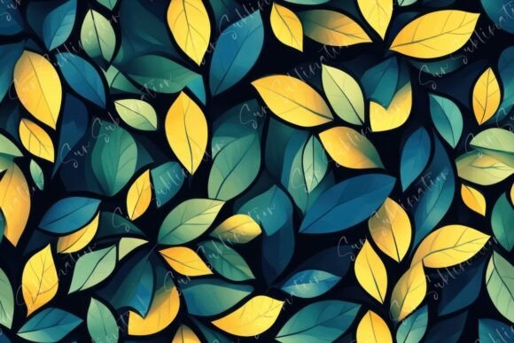 Vibrant Leaf Patterns with Seamless